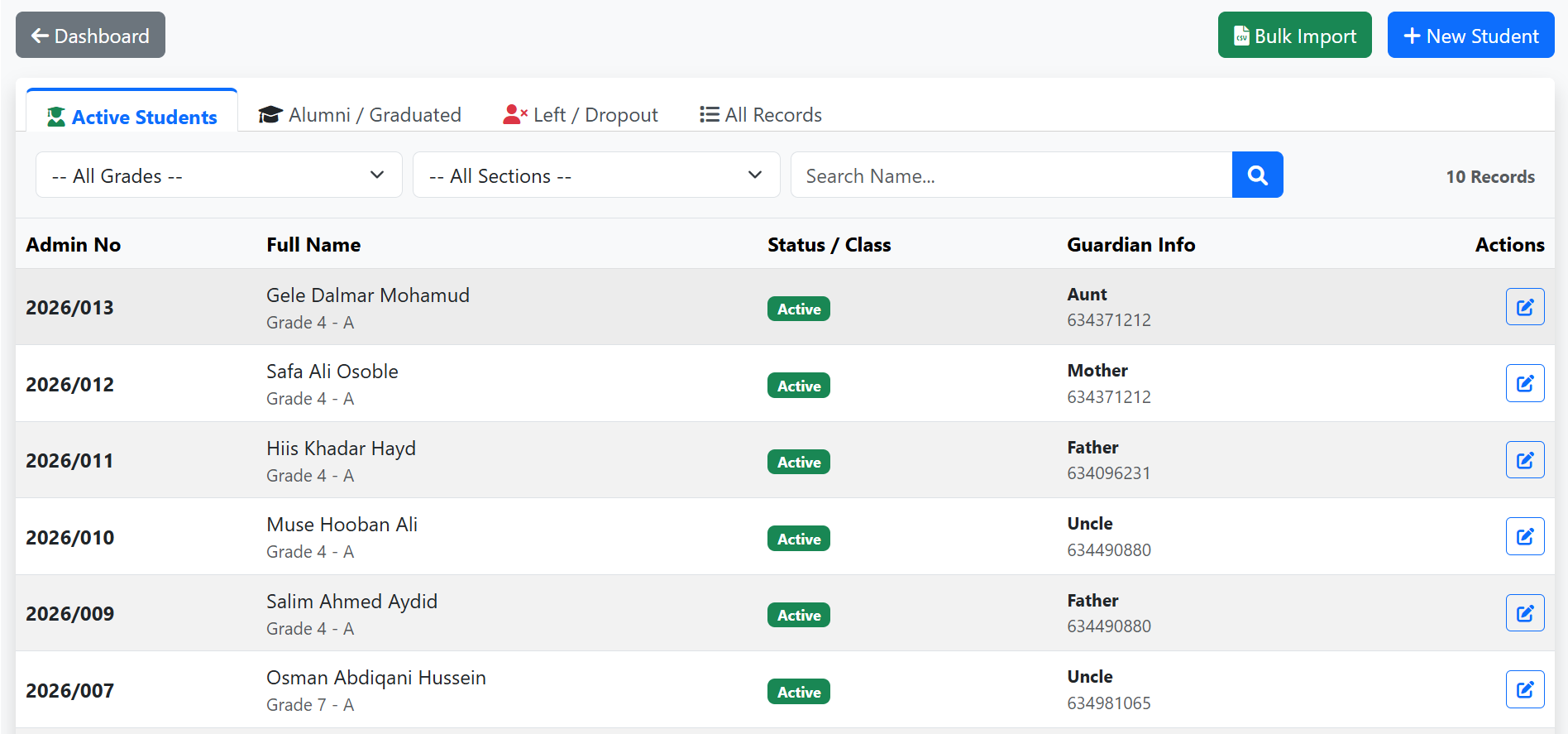 Student Manager Screenshot